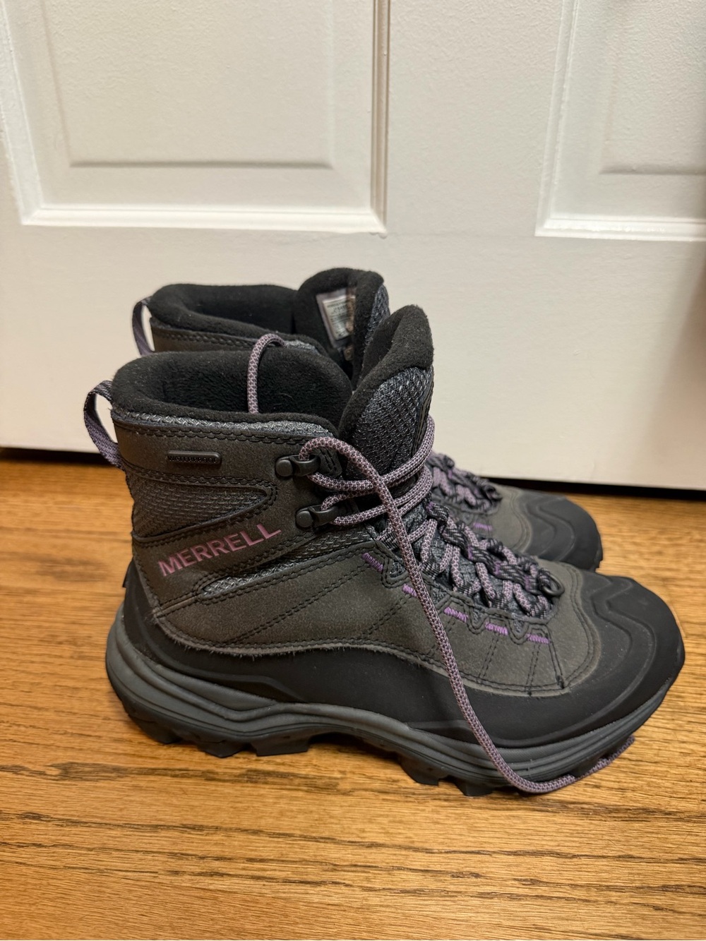 Merrell Black Hiking Boots with Purple Accents